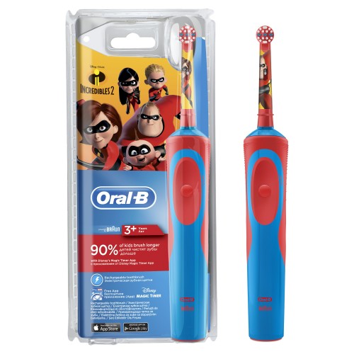 Электрическая зубная щетка ORAL-B Vitality Kids D12.513K Incredibles2 "СуперСемейка"