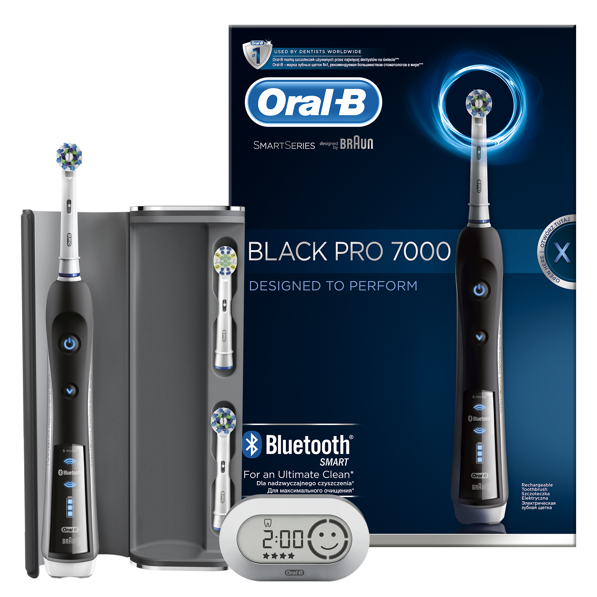 Электрическая зубная щетка ORAL-B Triumph 7000/D36.555.6X Black Cross Action блютус