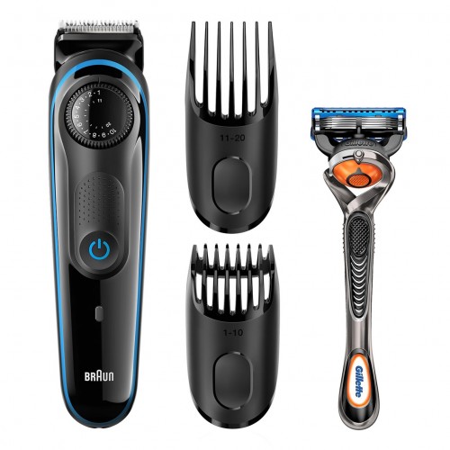 Триммер электрический Braun BT3940TS Blue для бороды тип 5517 + Gillette