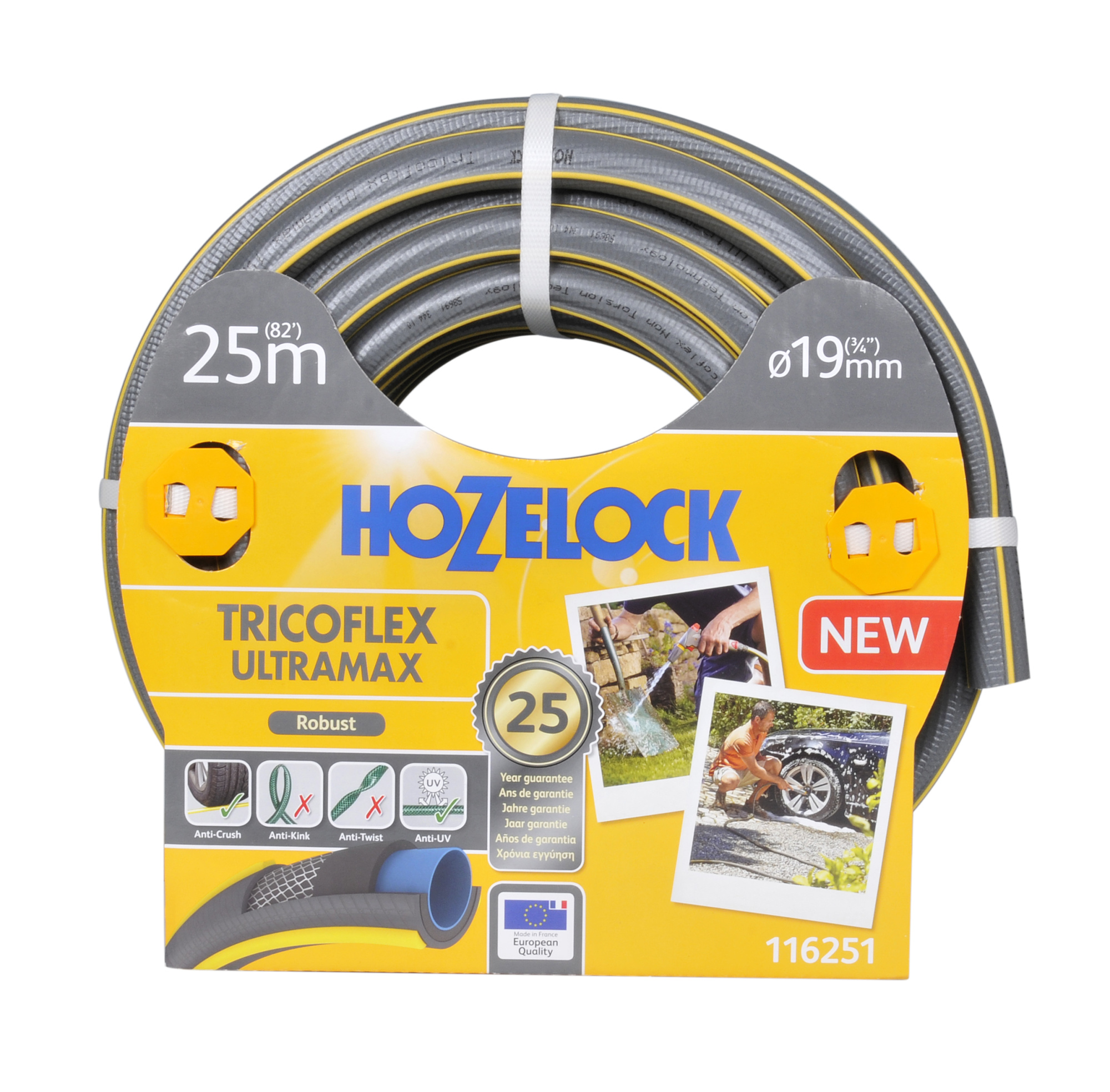 Шланг для полива HoZelock 116251 ПВХ TRICOFLEX ULTRAMAX 19 мм 25 м