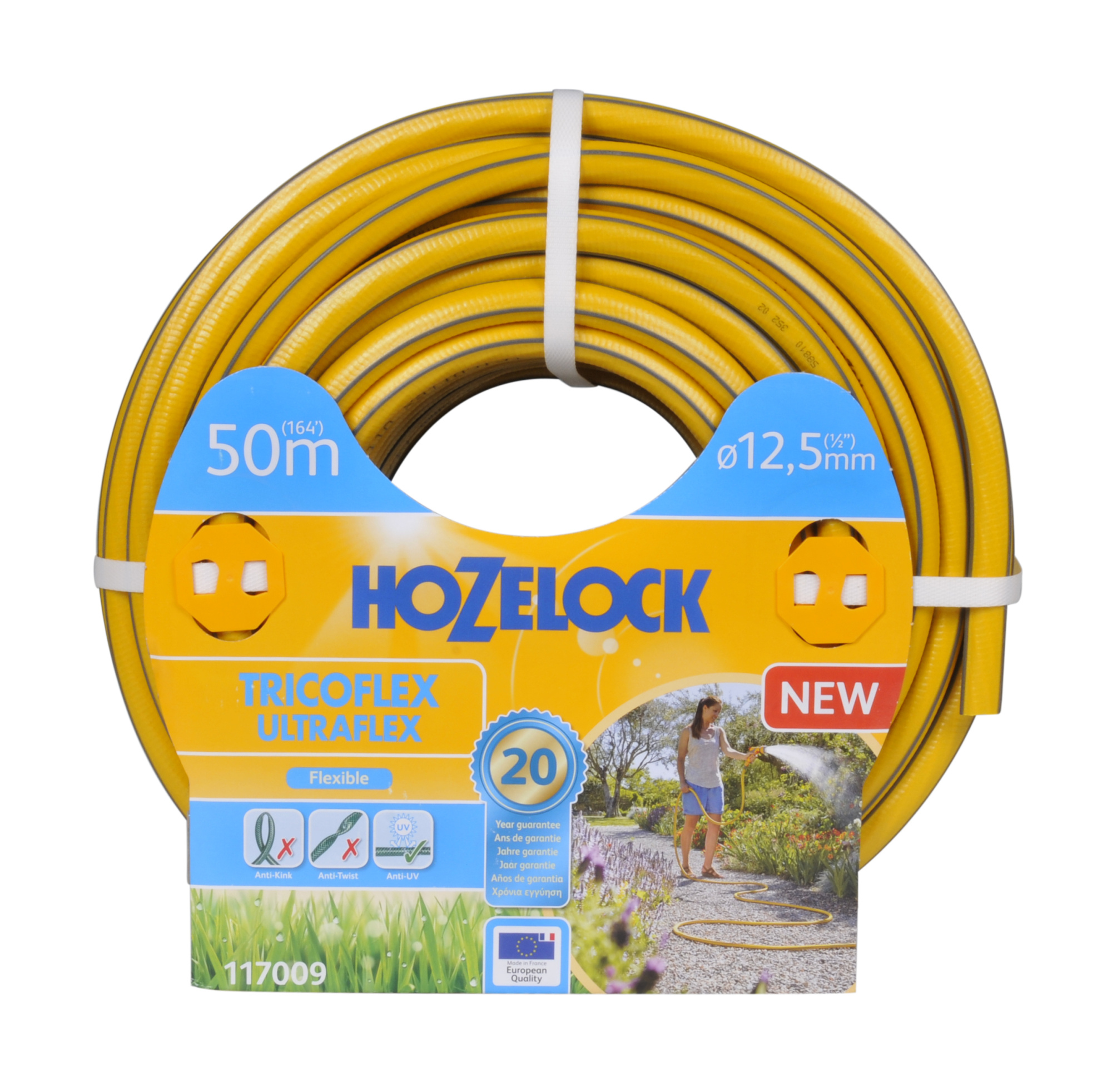 Шланг для полива HoZelock 117009 ПВХ армированный TRICOFLEX ULTRAFLEX 12,5 мм 50 м