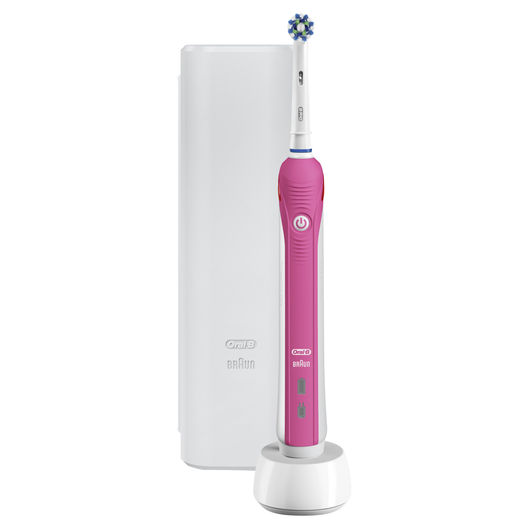 Электрическая зубная щетка ORAL-B Pro 2 (2500)/D501.513.2X CrossAction Pink + чехол