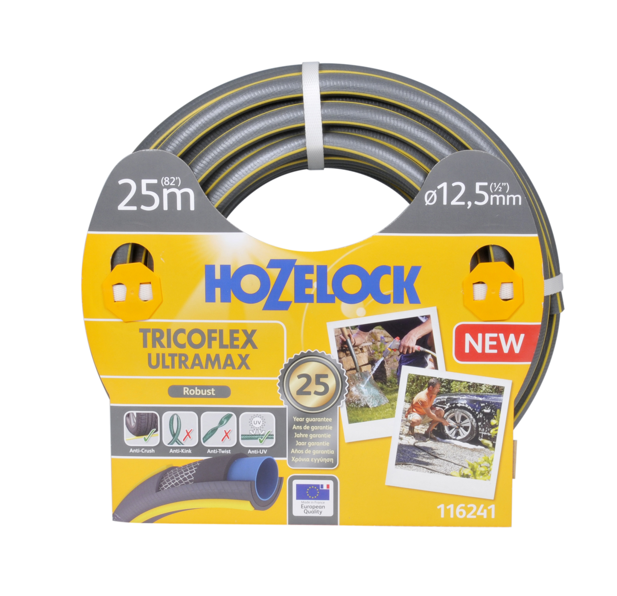 Шланг для полива HoZelock 116241 ПВХ армированный TRICOFLEX ULTRAMAX 12,5 мм 25 м