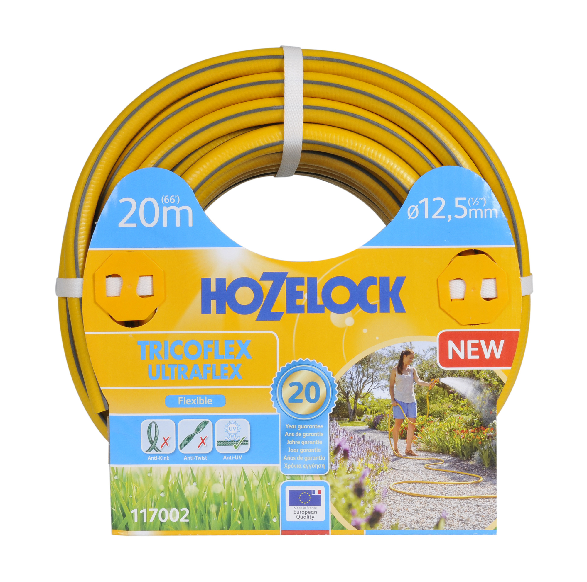 Шланг для полива HoZelock 117002 ПВХ армированный TRICOFLEX ULTRAFLEX 12,5 мм 20 м